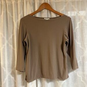 Cuddl Duds brown long sleeve top shirt Women’s size 1X Soft